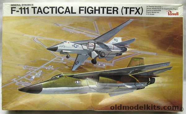 Revell 1/72 Prototype F-111 TFX (US Air Force F-111A or US Navy F-111B), H208 plastic model kit